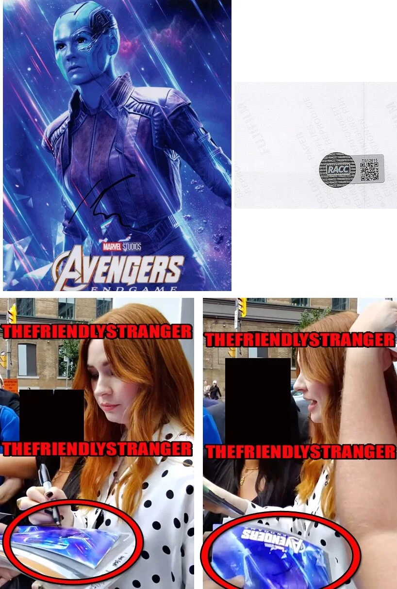 Karen Gillan — Karen Gillan signed "AVENGERS: ENDGAME" 8x10 Photo EXACT PROOF a Nebula RACC COA
