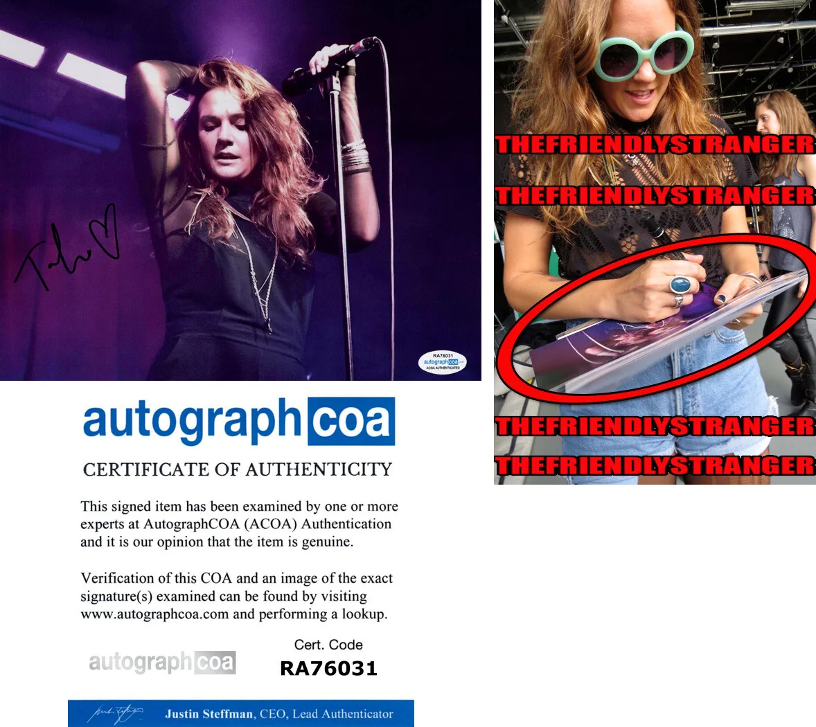 TOVE LO — Tove Lo signed Autographed 8x10 Photo EXACT PROOF c SEXY SINGER Stay High ACOA