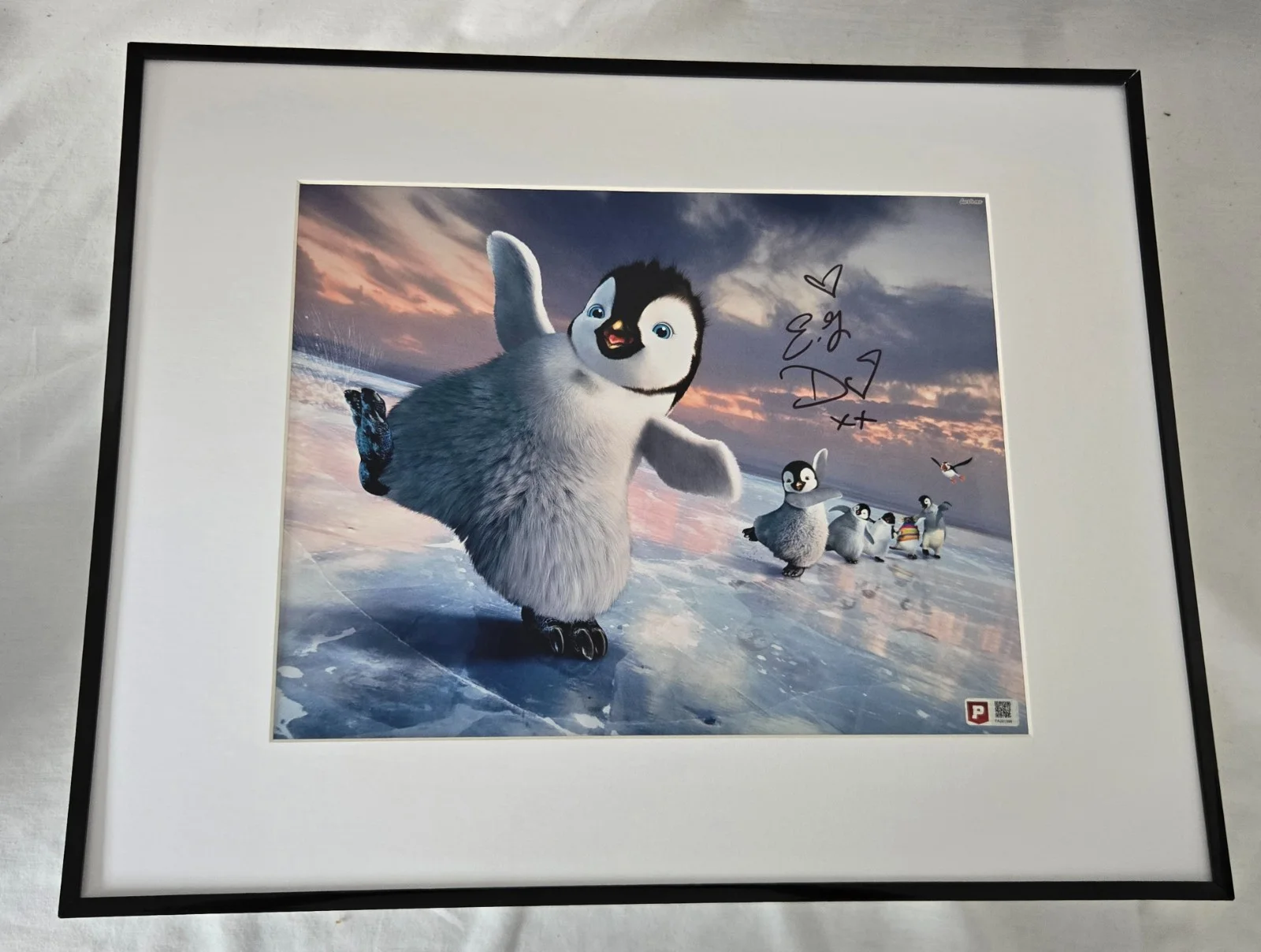 EG Daily — EG Daily Signed Happy Feet Photo Display Framed 16x20 PRISTINE