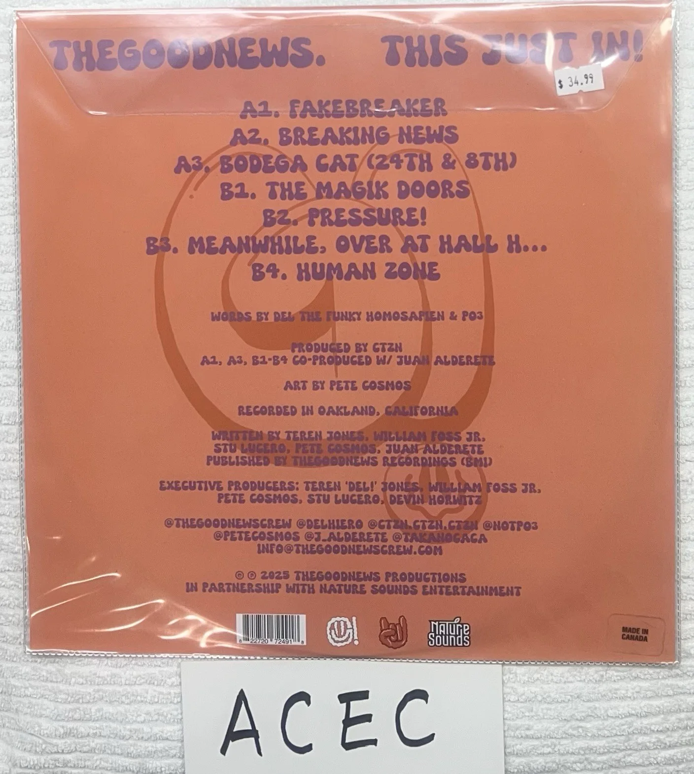 Del the Funky Homosapien & Thegoodnews. - This Just In (2025 RSD Exclusive), изображение 2