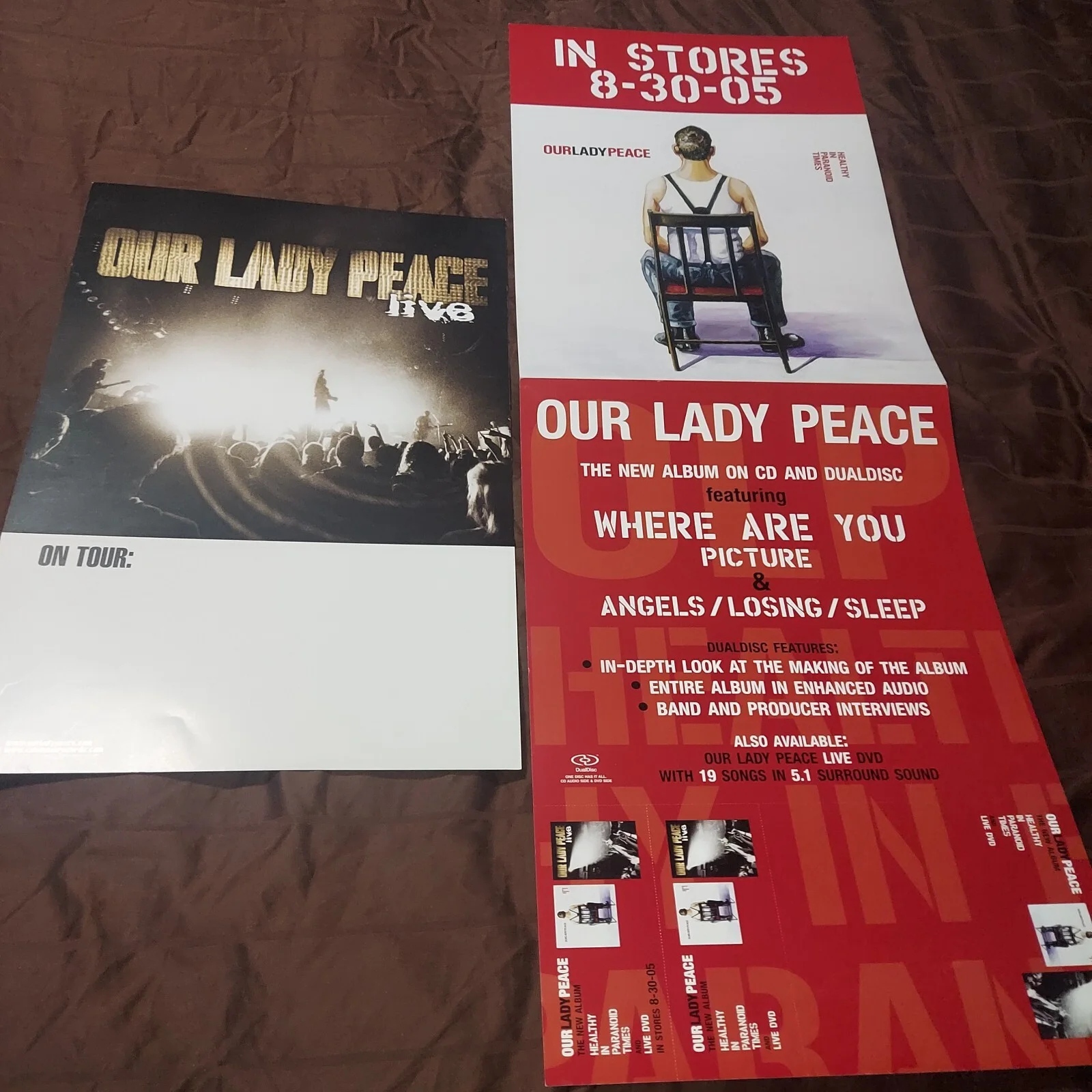 OUR LADY PEACE Lot Hand Signed Autographed Buck Posters Pix Raine Madia L@@K FS, изображение 3