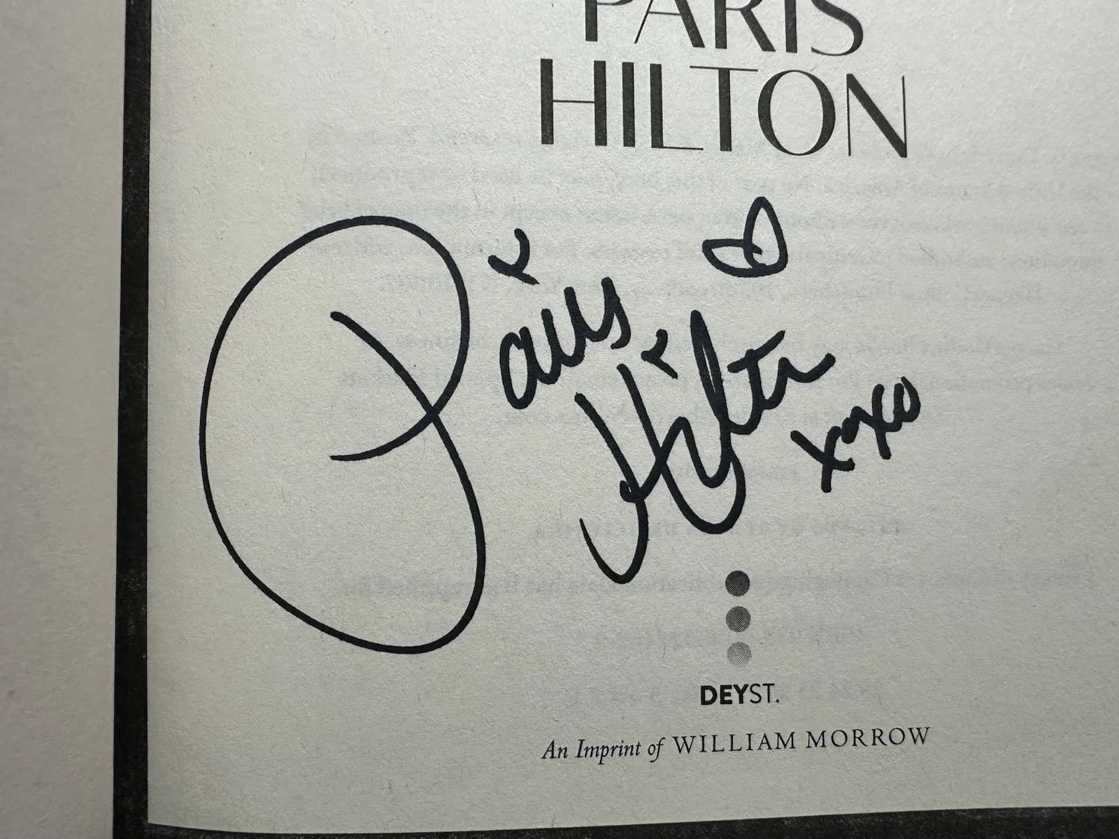 Paris Hilton — Paris Hilton Signed Book PARIS THE MEMOIR Authentic Autograph, image 3