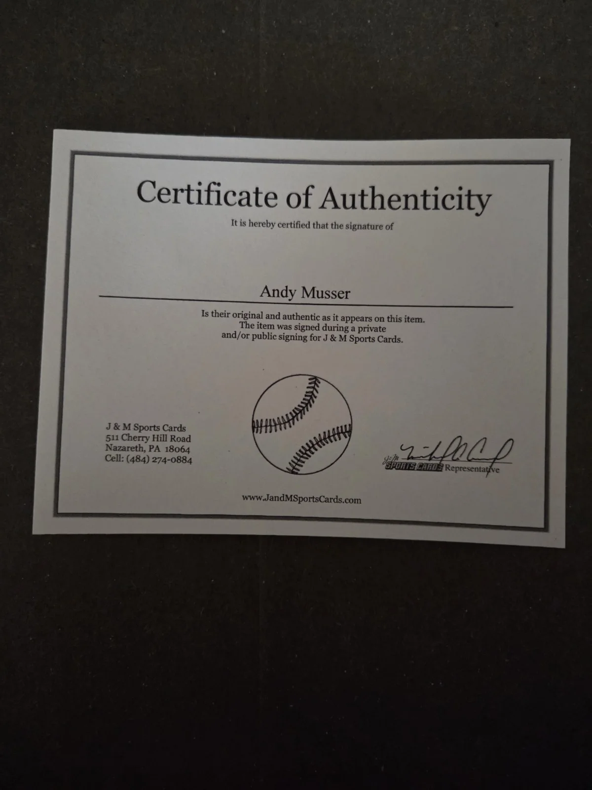 Andy Musser Signed 8x10 Photo, image 2