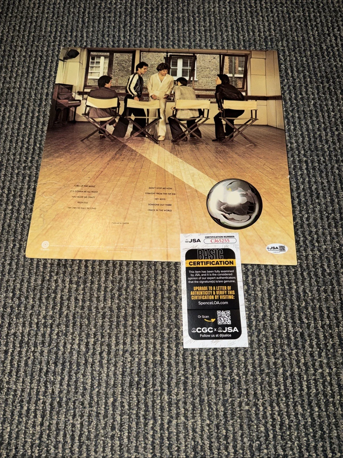 Sammy Hagar Signed Autographed Record Musical Chairs Vinyl Record Lp w JSA COA, image 2