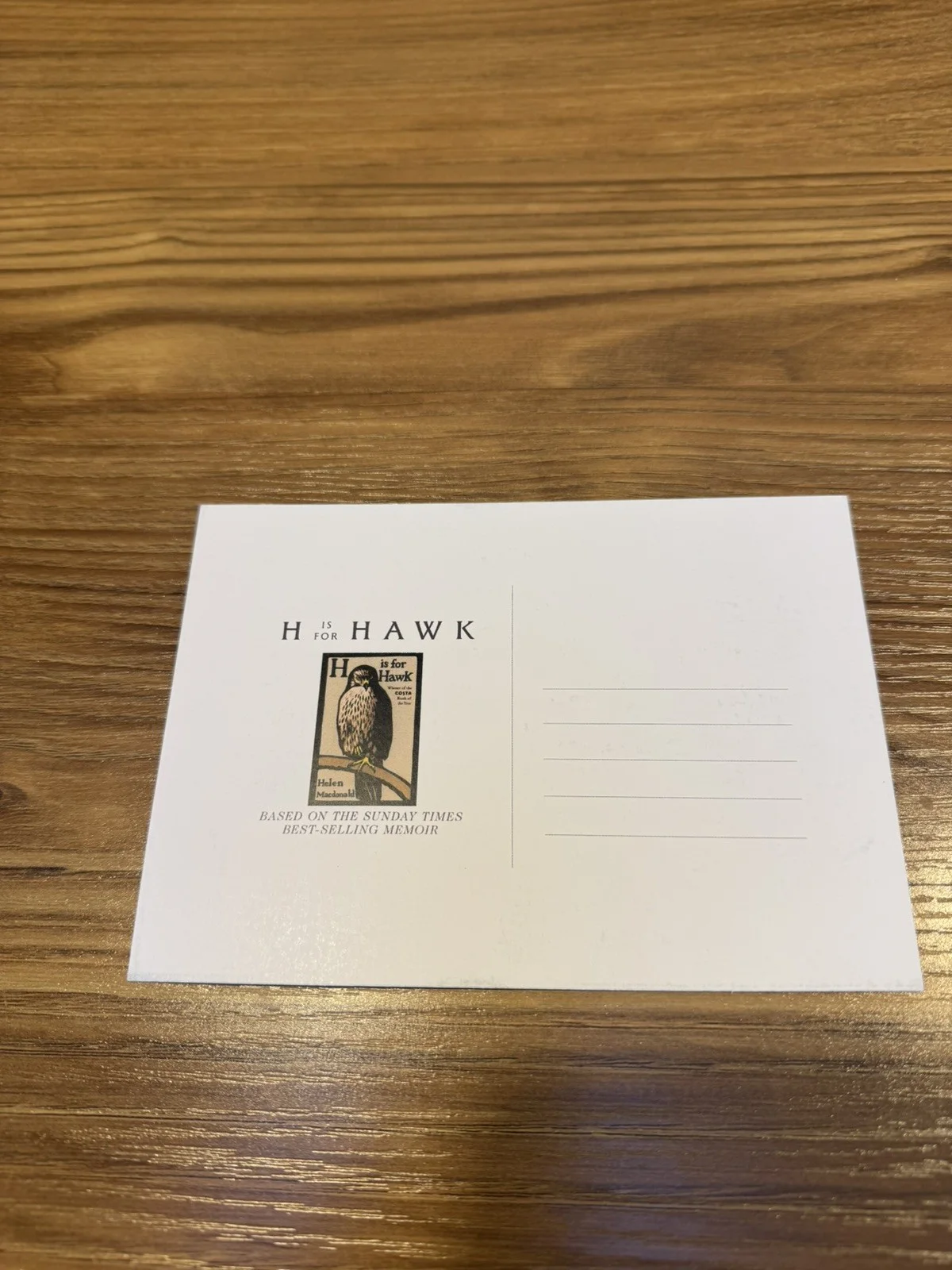 H is for Hawk Film Promotional Postcard. Claire Foy, изображение 2