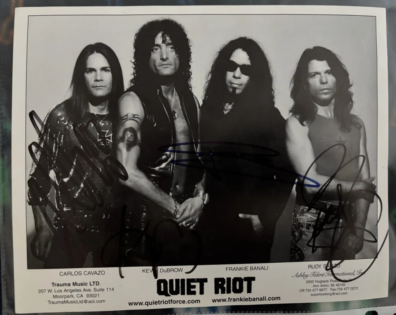 Quiet Riot Signed 8x10 Photo, image 2