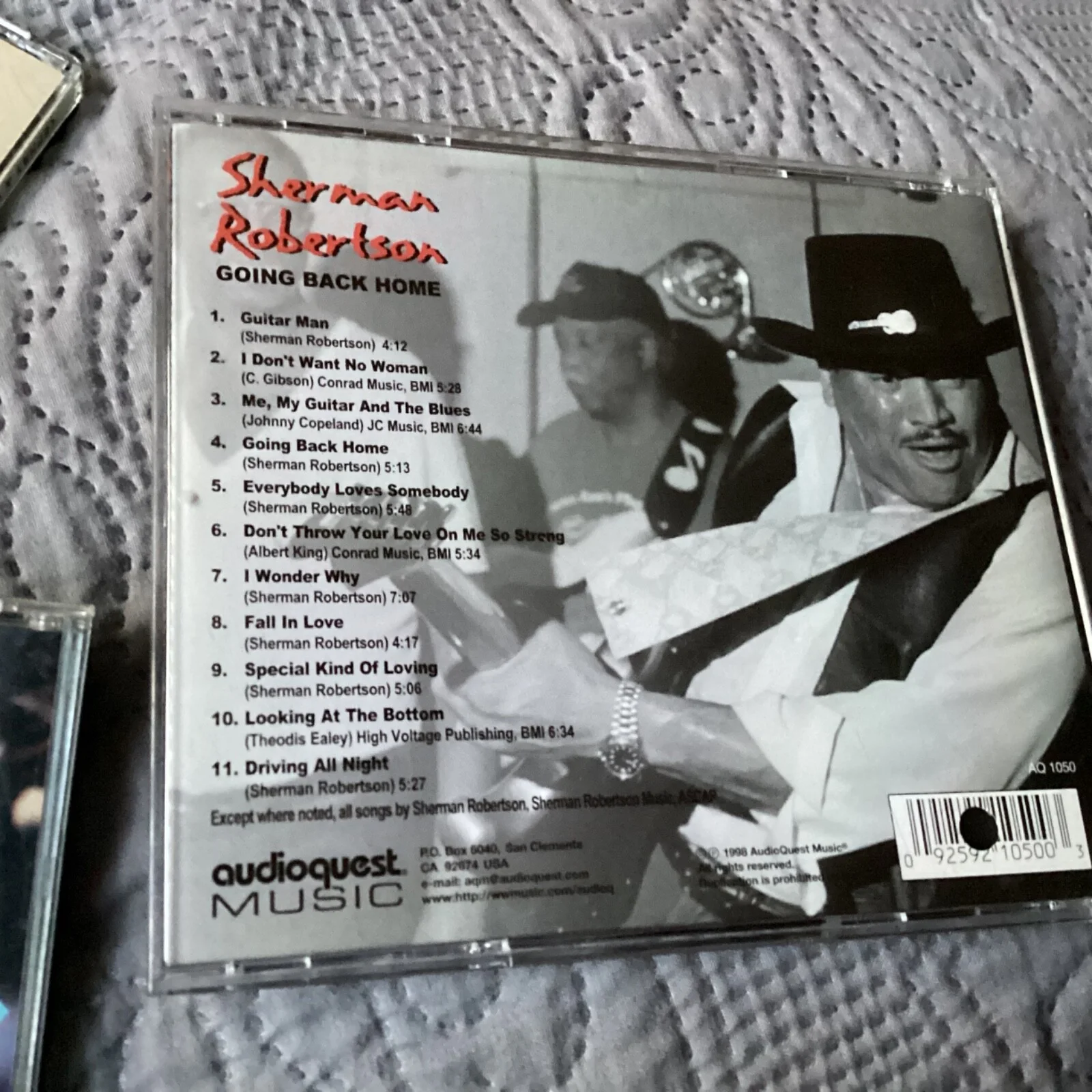 SHERMAN ROBERTSON Autographed CD Signed GOING BACK HOME Blues, image 2