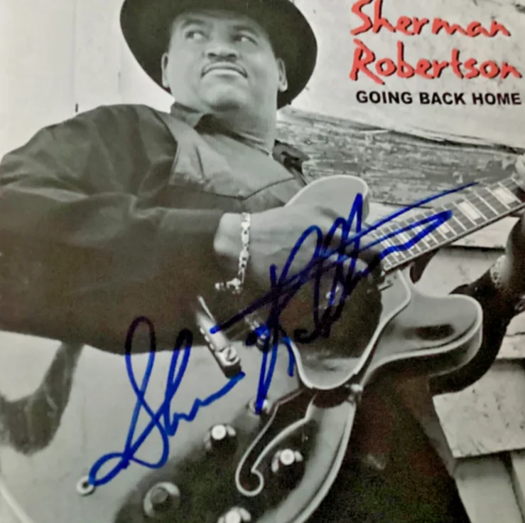 SHERMAN ROBERTSON Autographed CD Signed GOING BACK HOME Blues, image 3