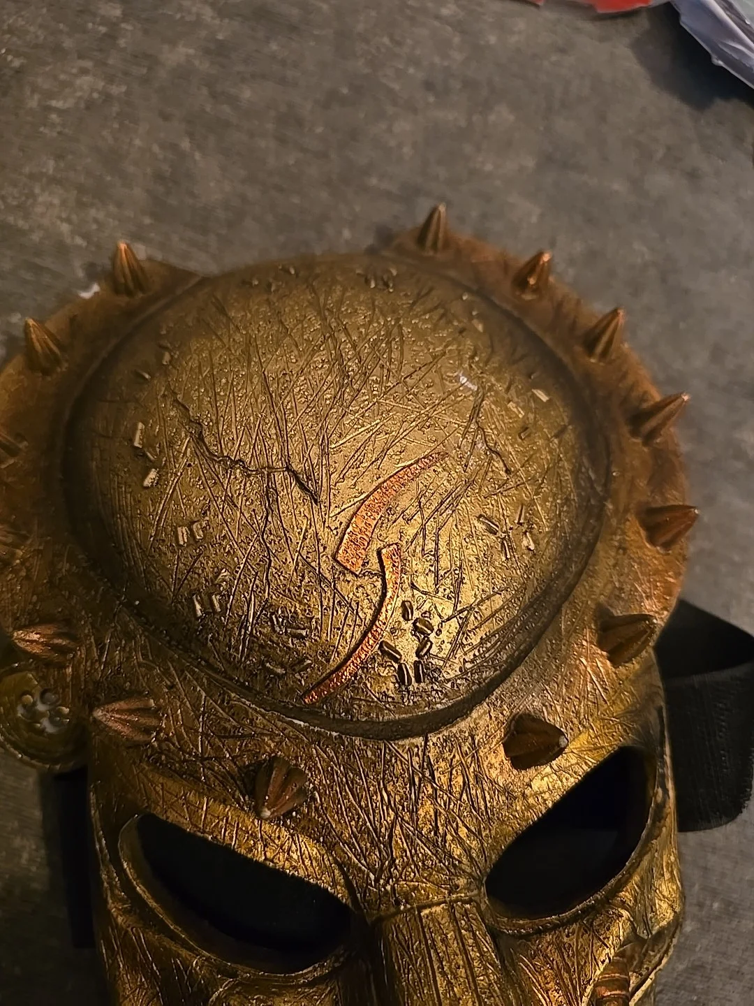 Predator Celtic Replica Gold Bio Mask Prop Cosplay Wall Mount Nemesis Now Rare, изображение 2
