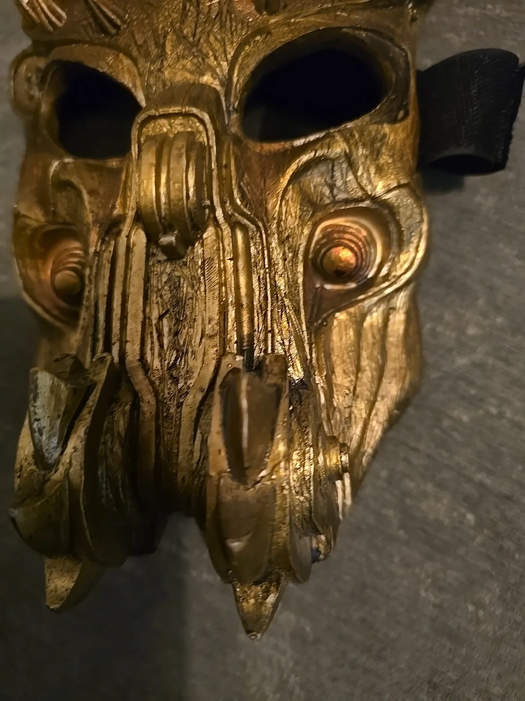 Predator Celtic Replica Gold Bio Mask Prop Cosplay Wall Mount Nemesis Now Rare, изображение 3