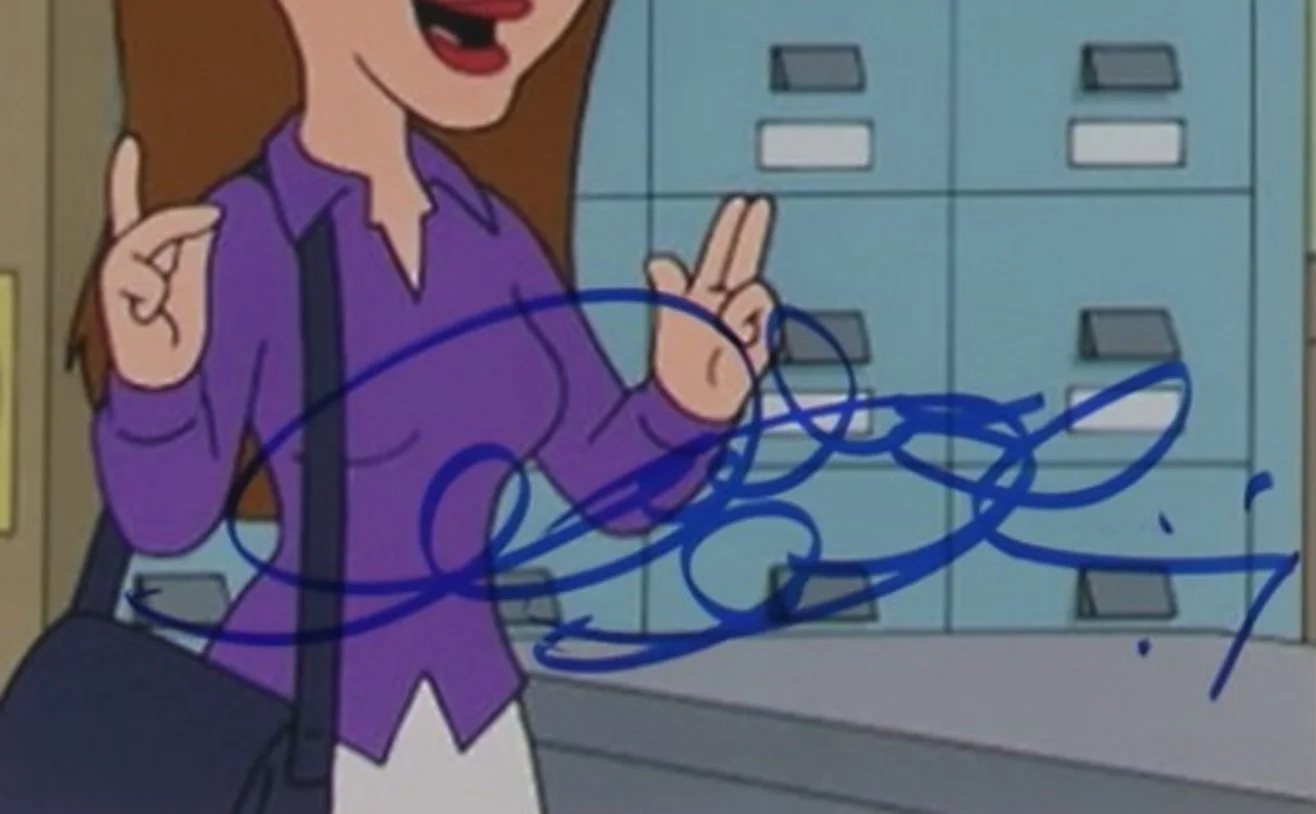 MARLEE MATLIN — MARLEE MATLIN (voice of Stella) Signed Family Guy 8x10 Photo (Autograph COA), изображение 2