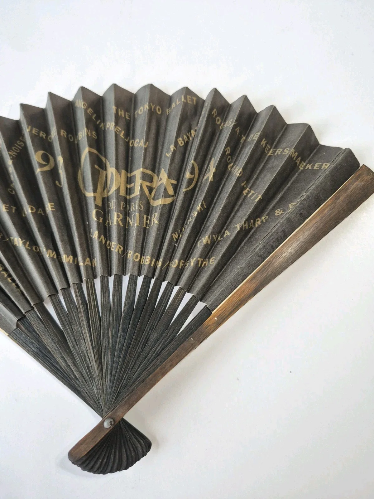 Opera De Paris Garnier 93 94 Folding Fan Play Vintage French Actor Ballet 1993, image 2