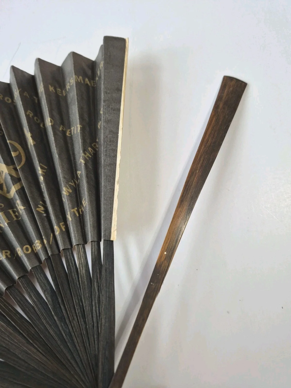 Opera De Paris Garnier 93 94 Folding Fan Play Vintage French Actor Ballet 1993, image 4