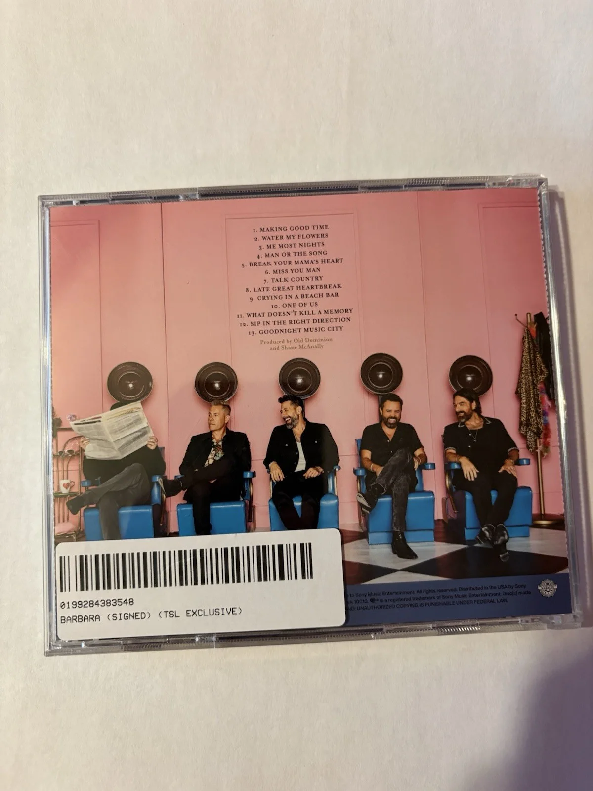 Old Dominion - Barbara - Band Signed CD Cover 2025, image 2