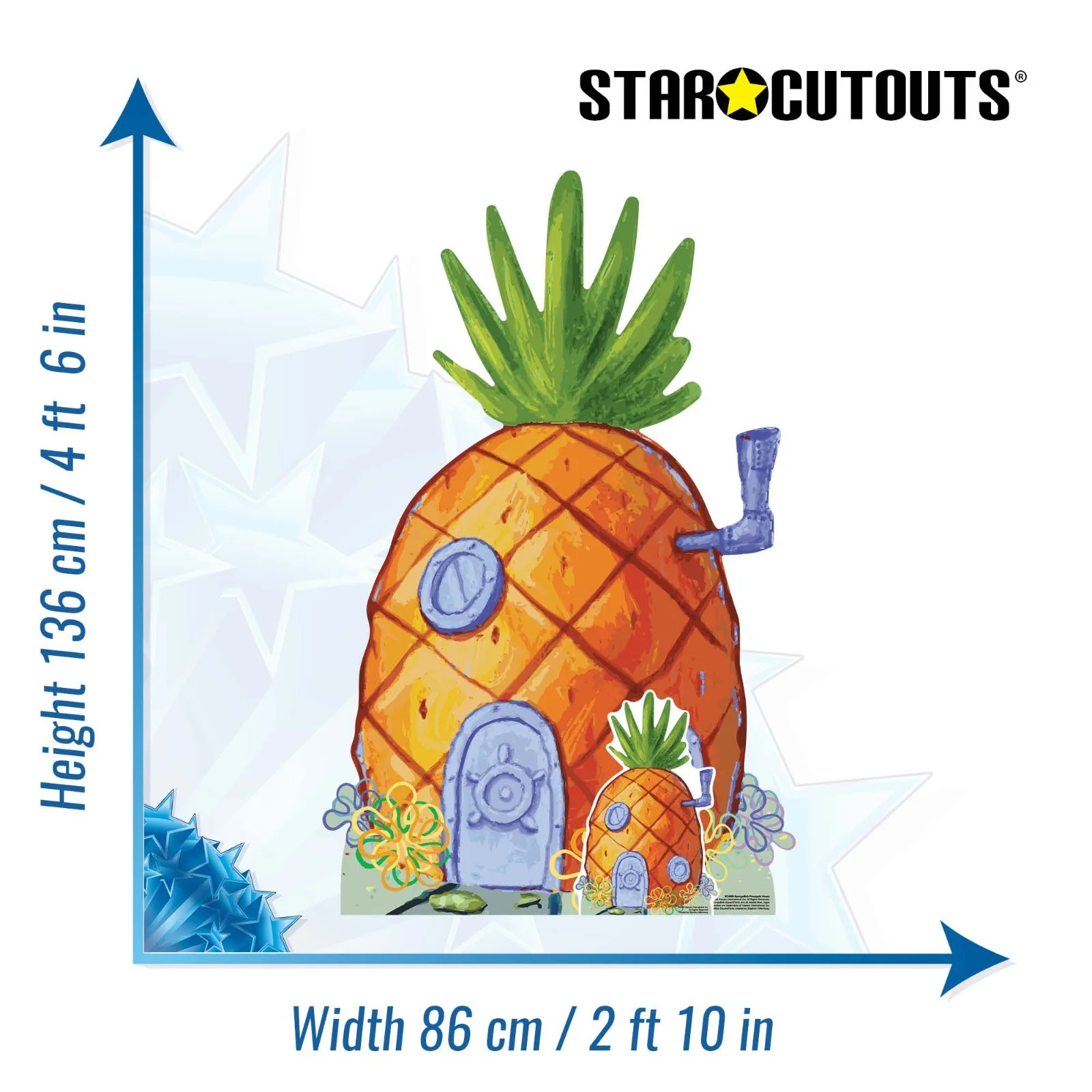 SpongeBob's Pineapple House Cardboard Cutout with Free Mini Standee / Standup, изображение 3