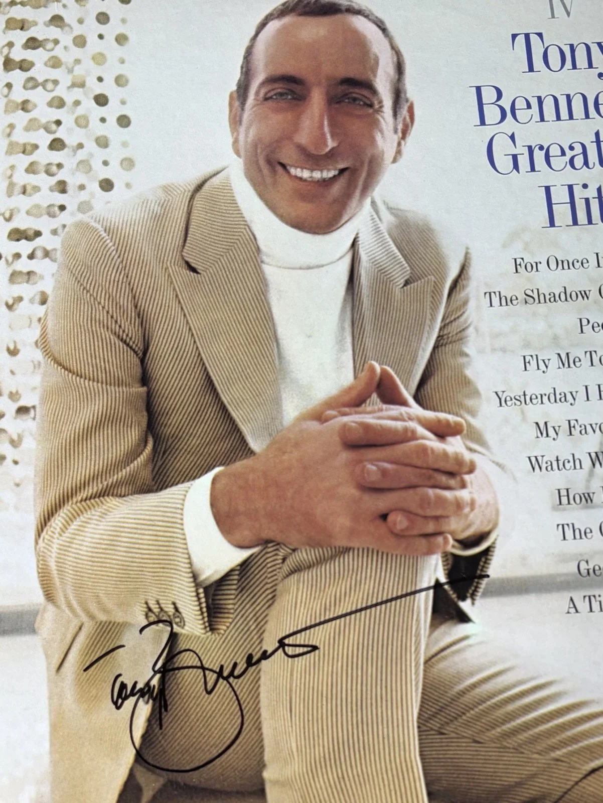 Tony Bennett Signed Autographed Vinyl LP Record Album BAS COA Greatest Hits, изображение 2