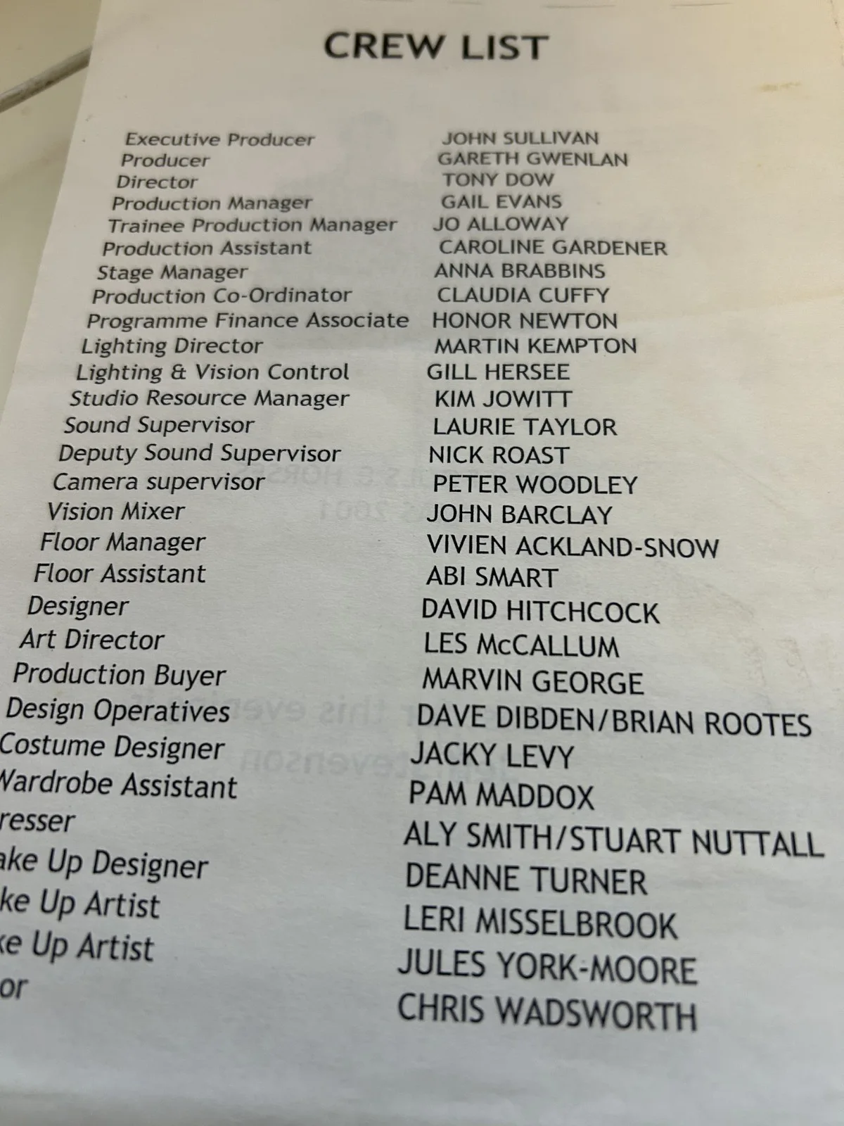Only Fools and Horses David Jason Signed Original Studio Programme, image 4