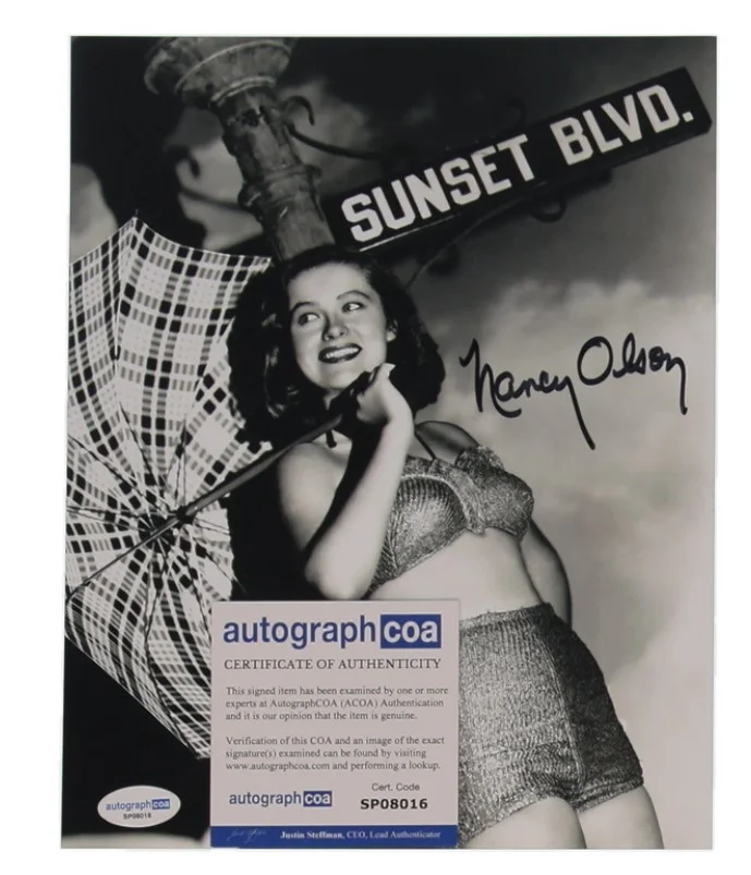 NANCY OLSEN — NANCY OLSEN (Betty Schaefer) Signed Sunset Boulevard 8x10 Photo (Autograph COA), изображение 3