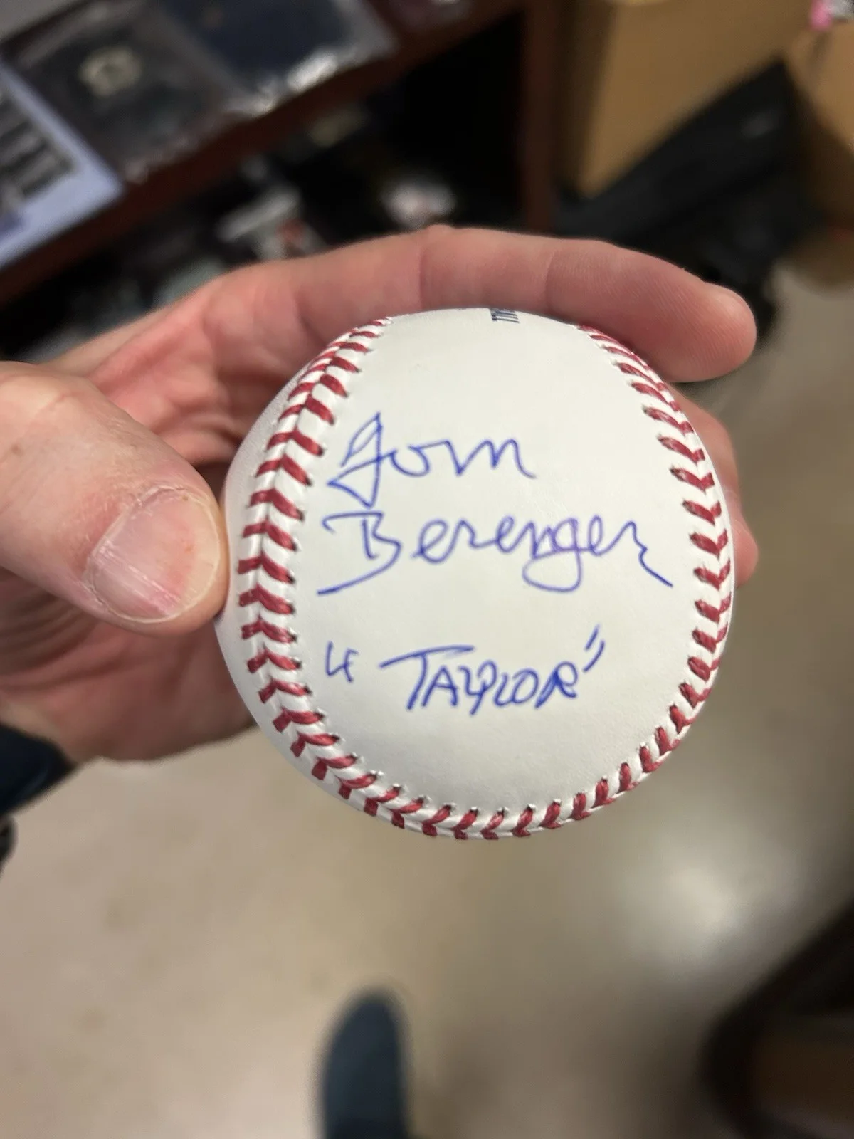 Charlie Sheen, Tom Berenger, Corbin Bernsen — Charlie Sheen, Tom Berenger & Corbin Bernsen Signed OML Baseball (Beckett) Major, image 2