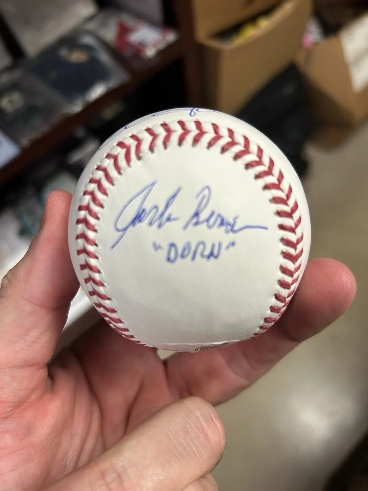 Charlie Sheen, Tom Berenger, Corbin Bernsen — Charlie Sheen, Tom Berenger & Corbin Bernsen Signed OML Baseball (Beckett) Major, image 3