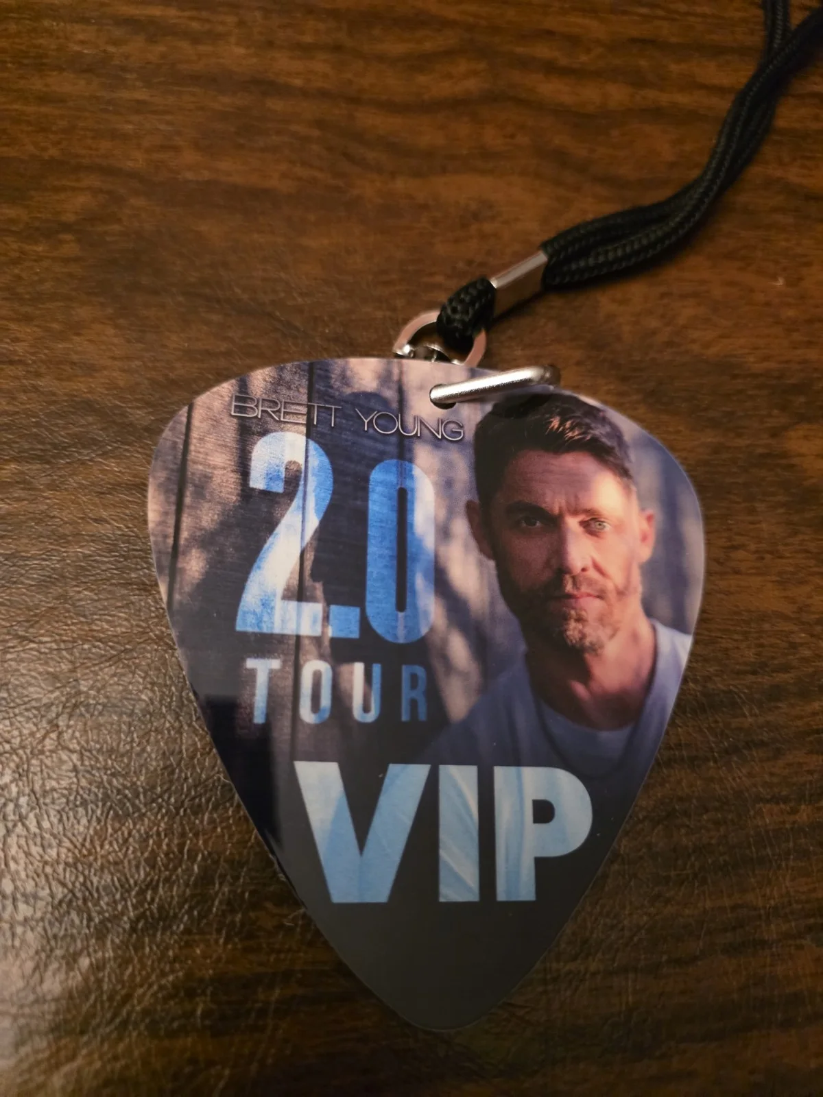 Brett Young Signed Autographed Here Tonight Lyrics, Tote, VIP Laminate, Pendant, изображение 5