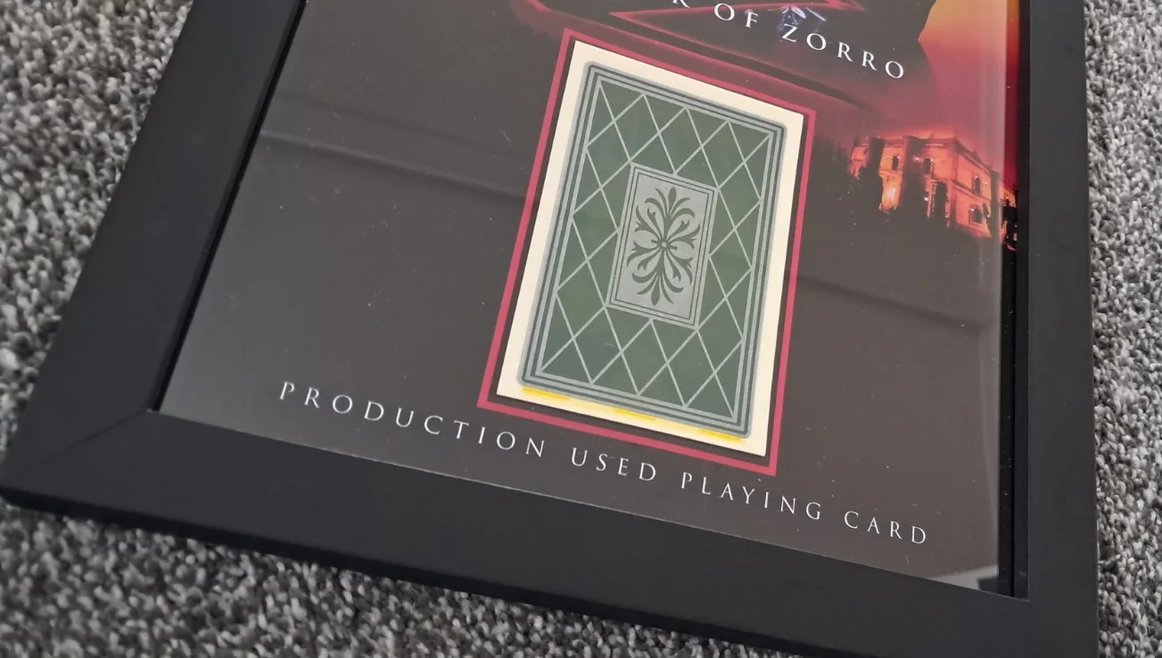 The Mask of Zorro (1998) - Production Used Playing Card Prop - A4 Display, изображение 3