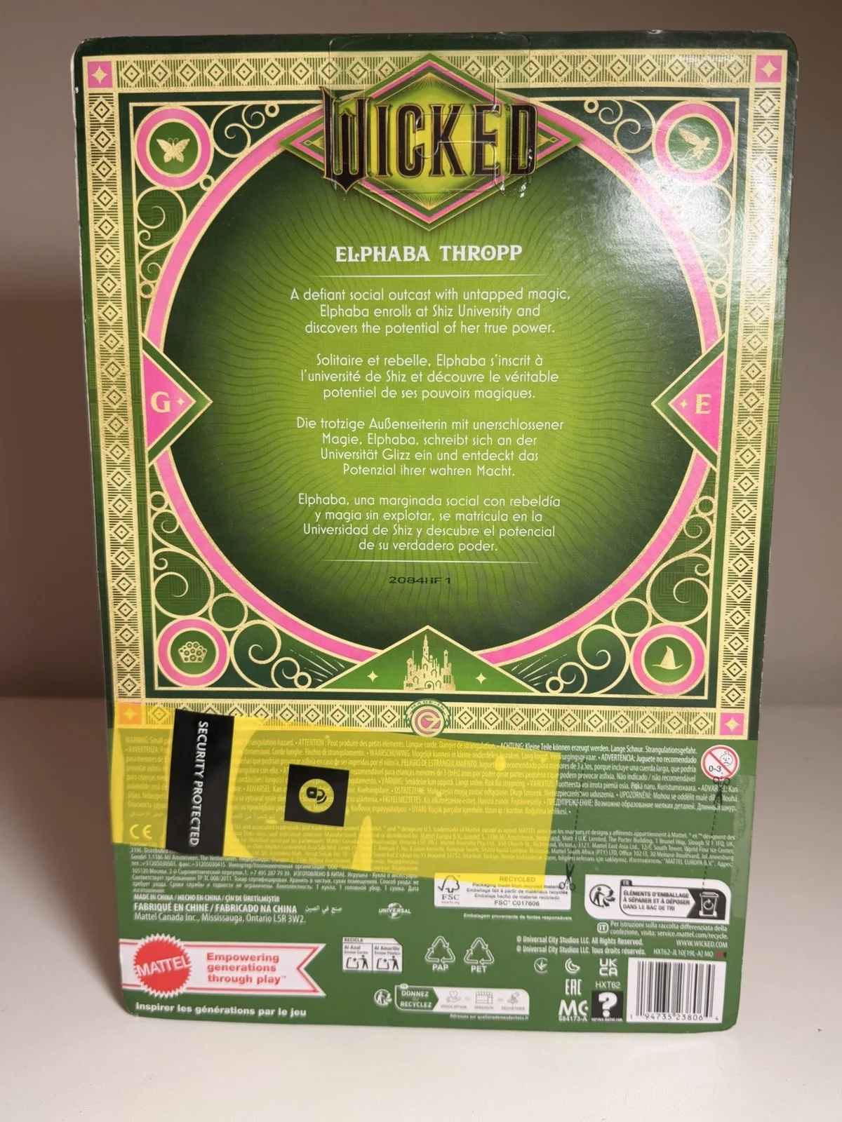 Wicked Movie Mattel Elphaba Doll MISPRINT RARE Collectible, изображение 2