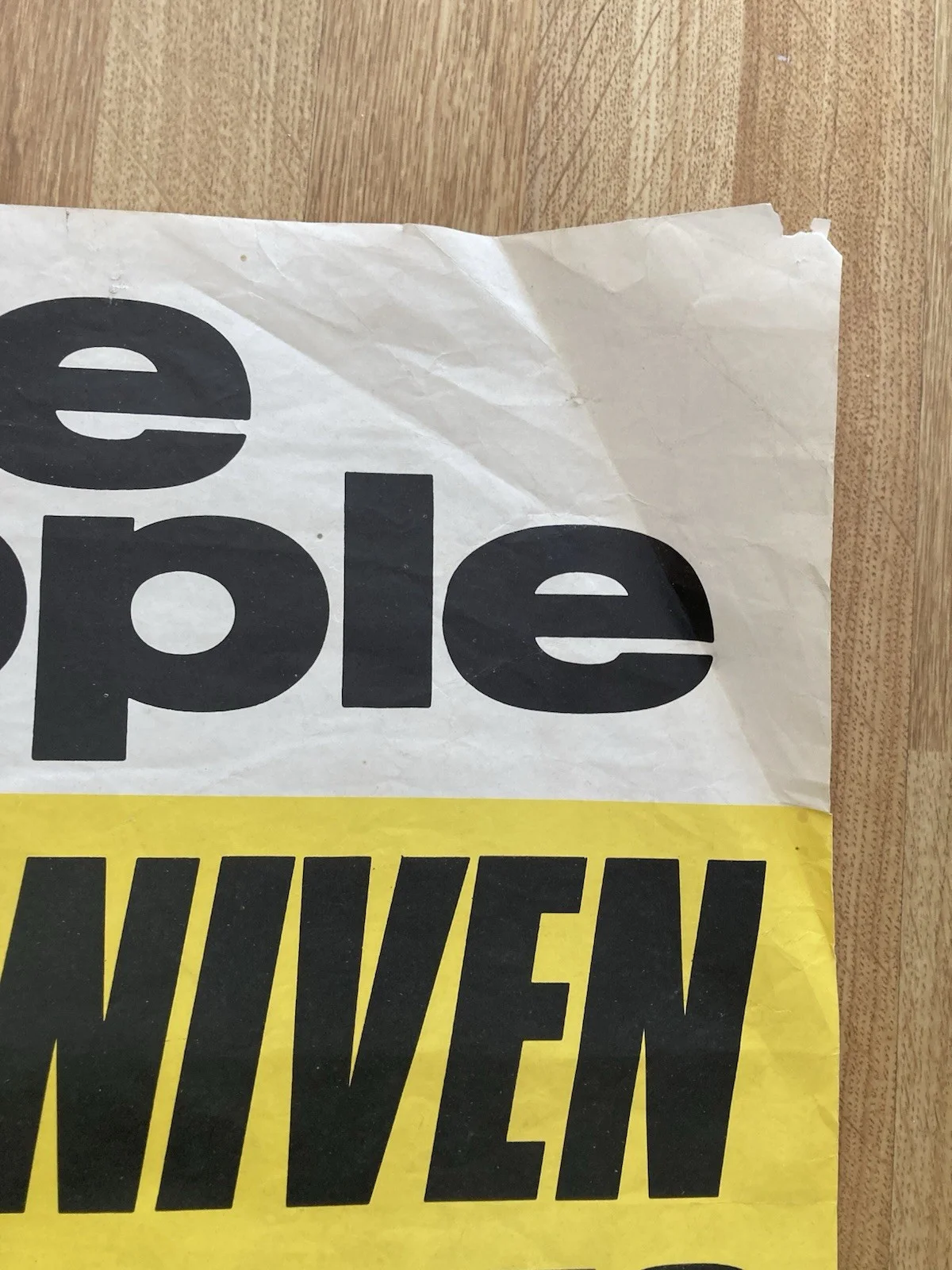 Vintage Original Newspaper Poster For The People /Odams David Niven Headline, image 5