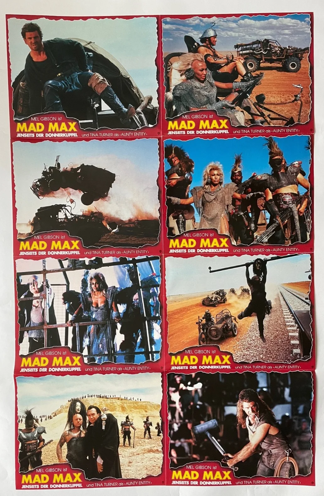MAD MAX BEYOND THUNDERDOME (1985) Original Colour German Lobby Card Stills Set, image 3