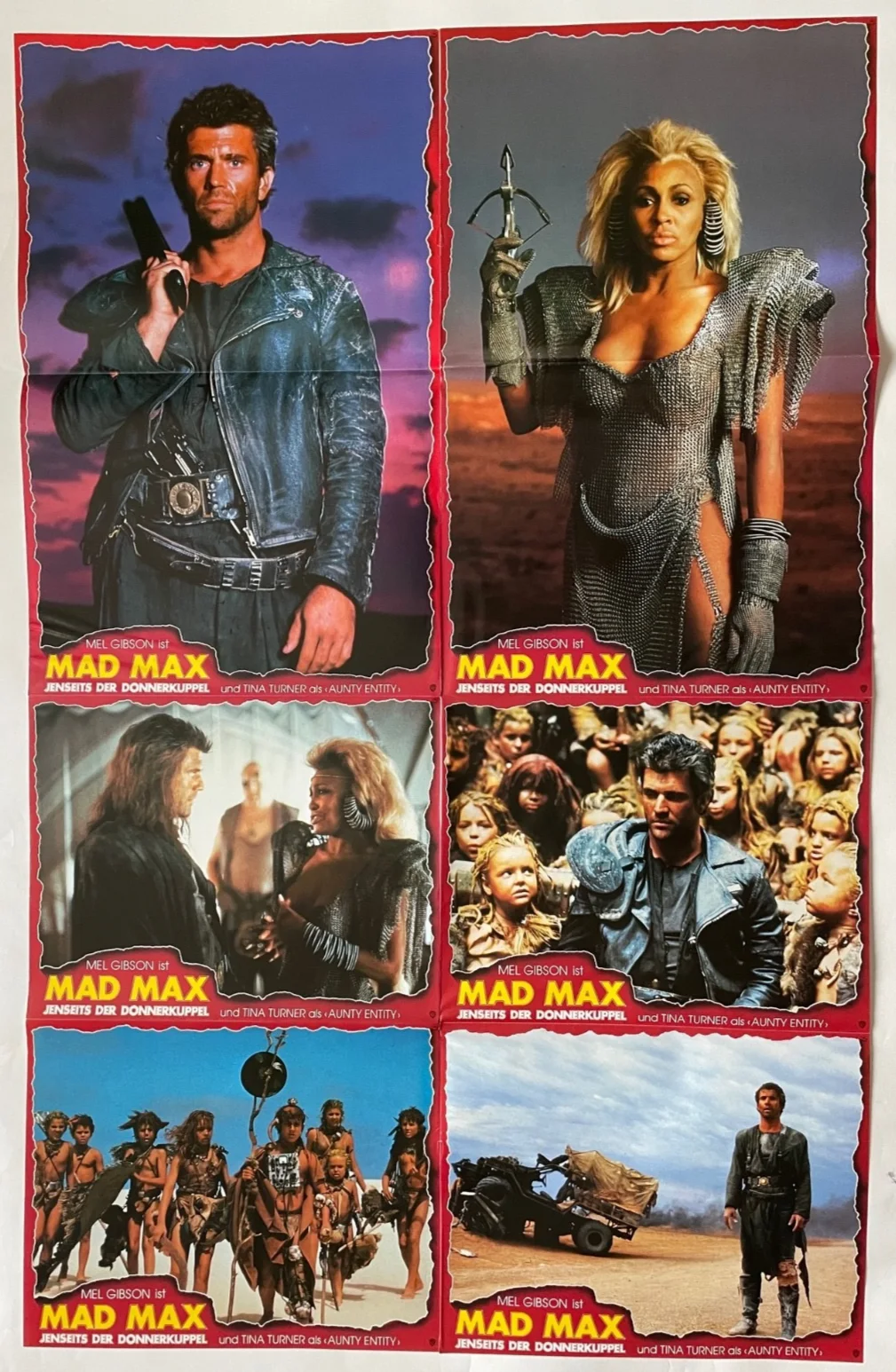 MAD MAX BEYOND THUNDERDOME (1985) Original Colour German Lobby Card Stills Set, image 4