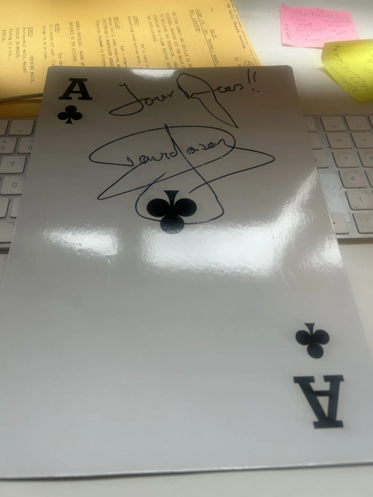 Only Fools and Horses David Jason Signed Large Ace Playing Card 4 Aces Slogan, изображение 2