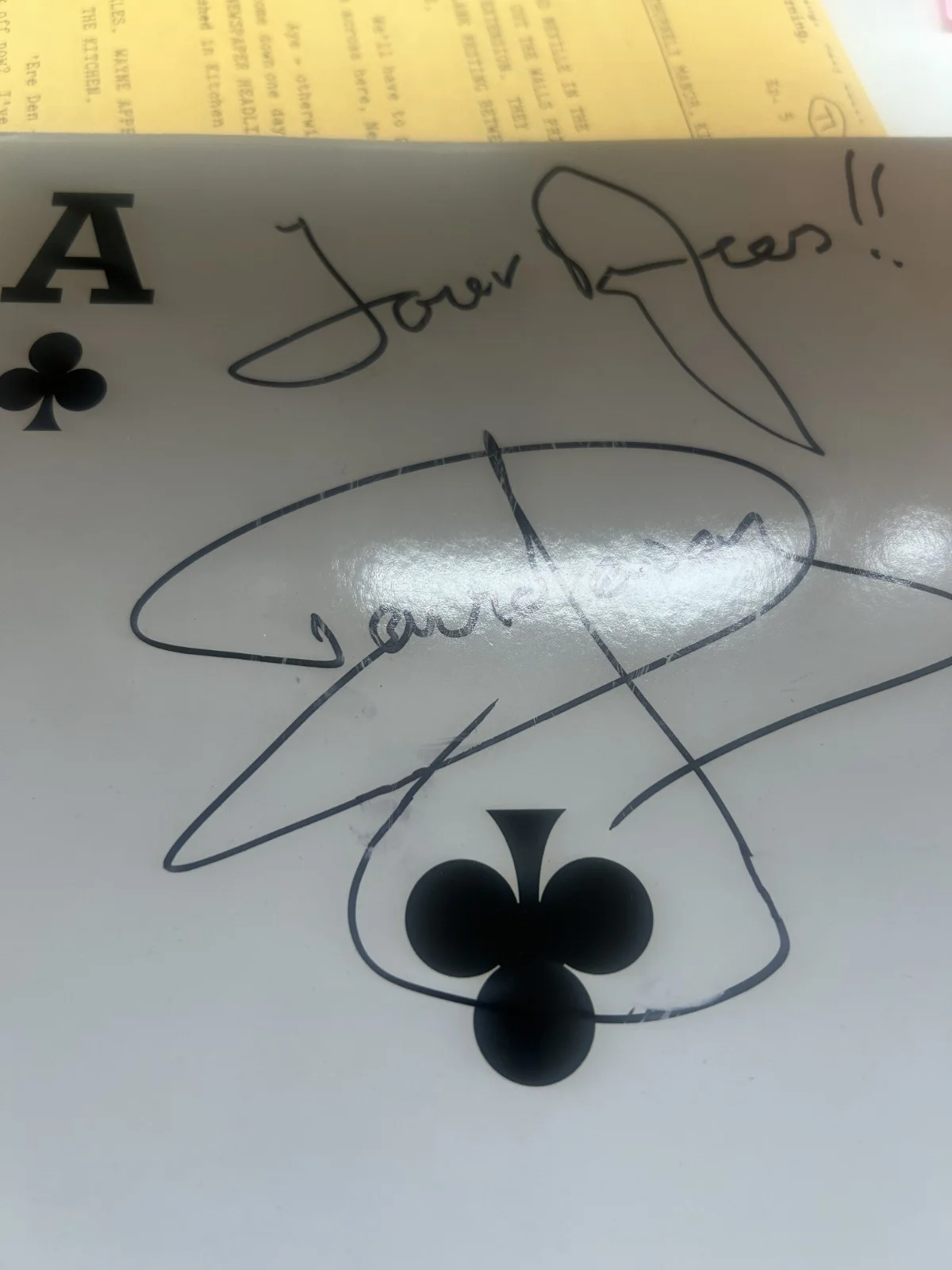 Only Fools and Horses David Jason Signed Large Ace Playing Card 4 Aces Slogan, изображение 3