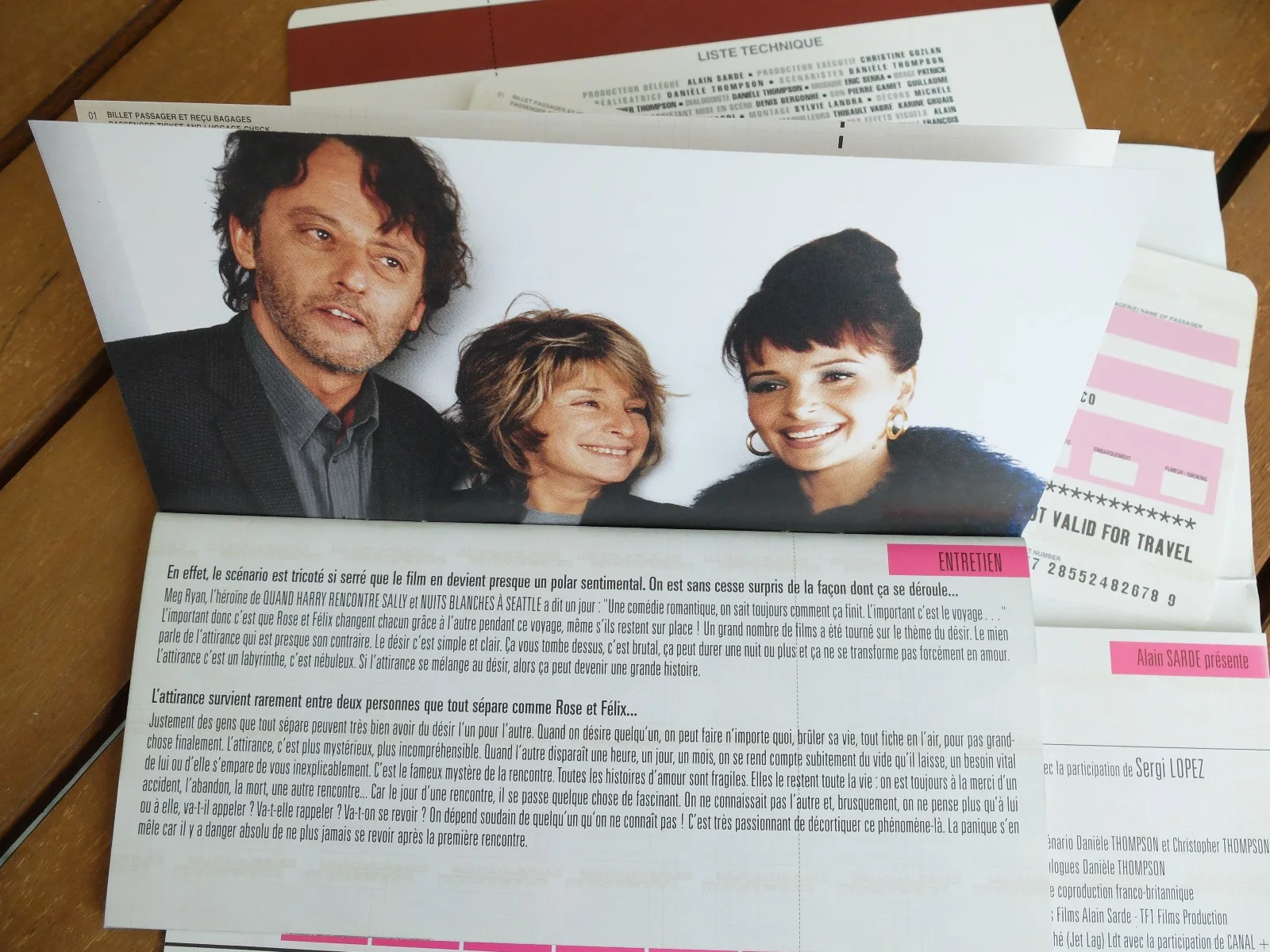 DÉCALAGE HORAIRE [Jet Lag] Film Movie Cinema Pressbook Thompson Binoche Reno, изображение 4