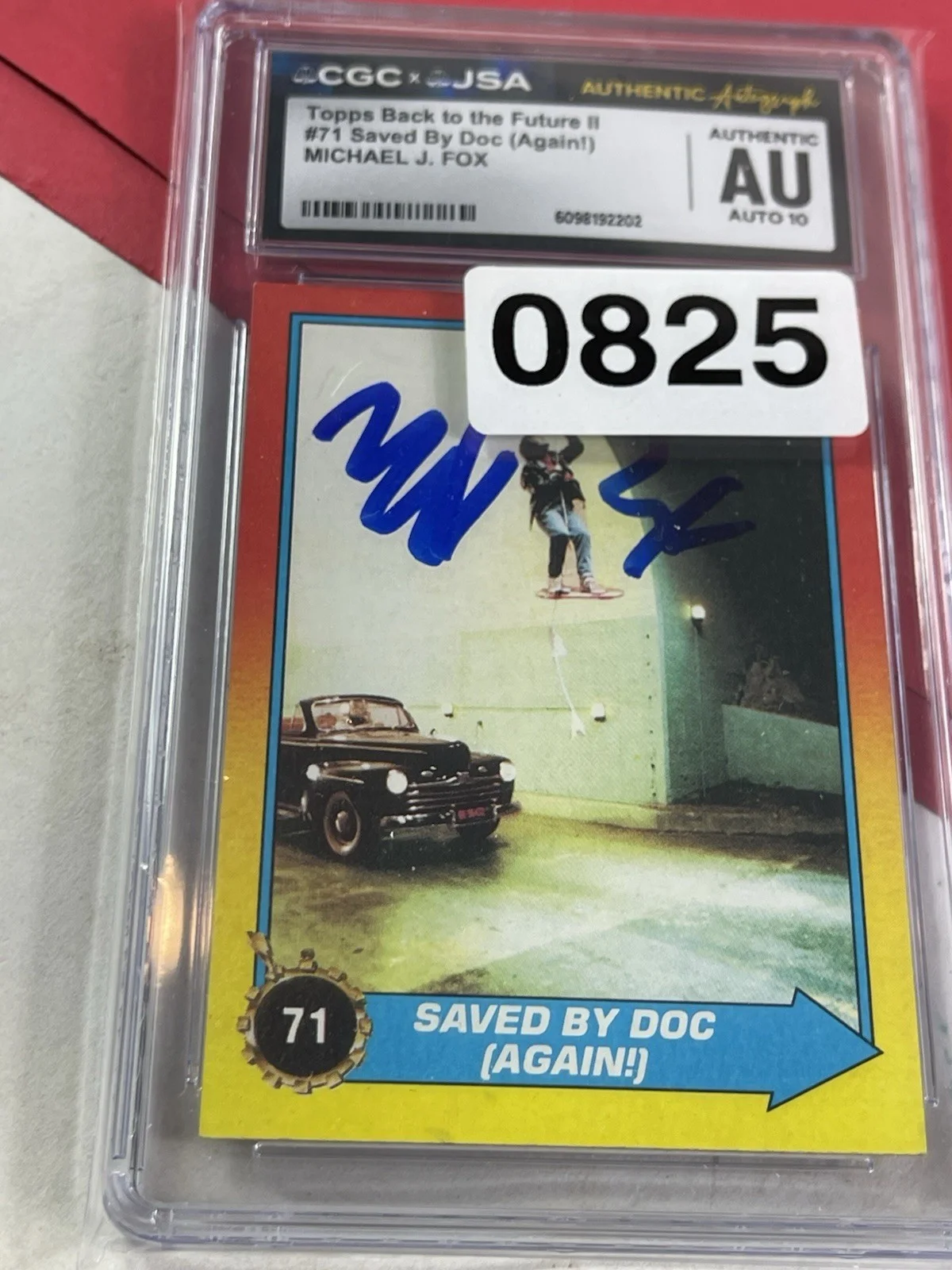 Michael J Fox — Michael J Fox Signed Trading Card Back to The Future CGC/JSA SlabAuto Grade 10, image 5