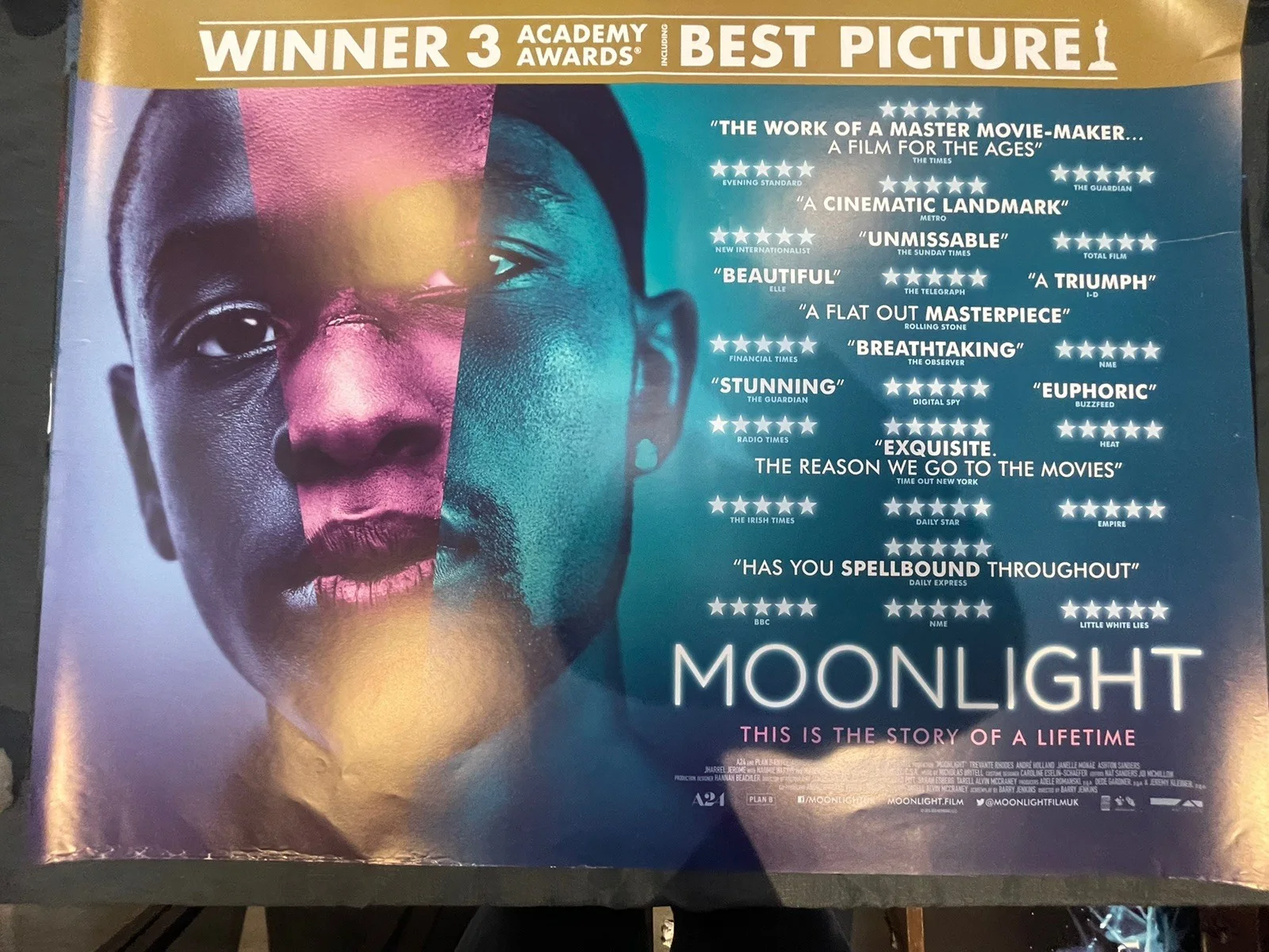 Moonlight Poster Original UK Quad Movie Poster Rare, image 2