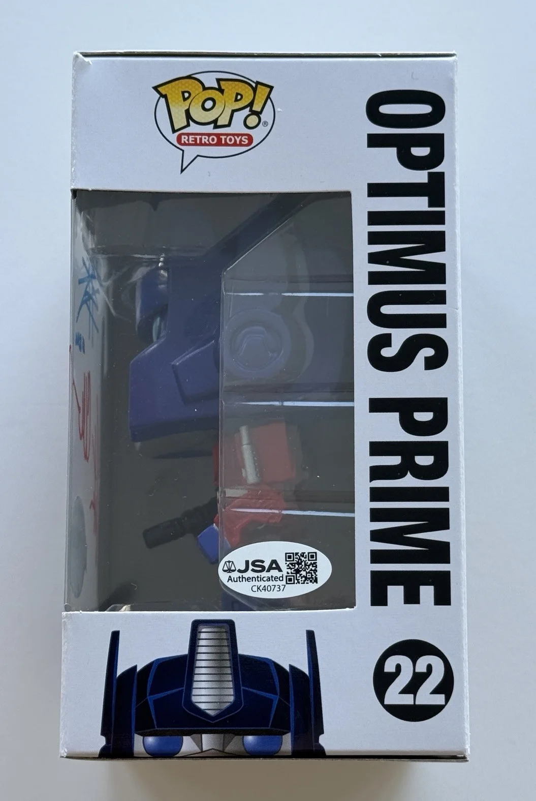 Shia LaBeouf — Shia LaBeouf & Peter Cullen SIGNED OPTIMUS PRIME Funko POP #22 PROOF JSA COA A, изображение 3