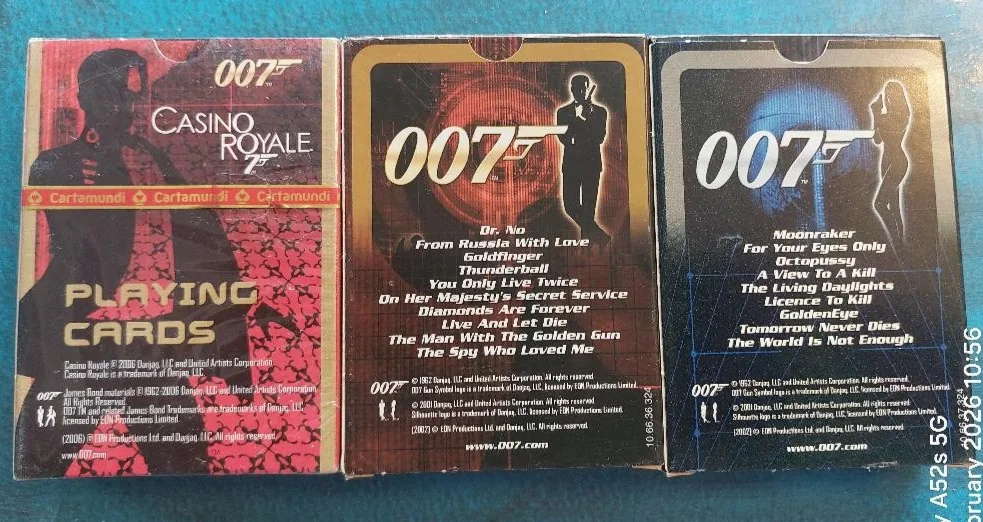 3 SEALED PACKS OF JAMES BOND 007 PLAYING CARDS, изображение 2