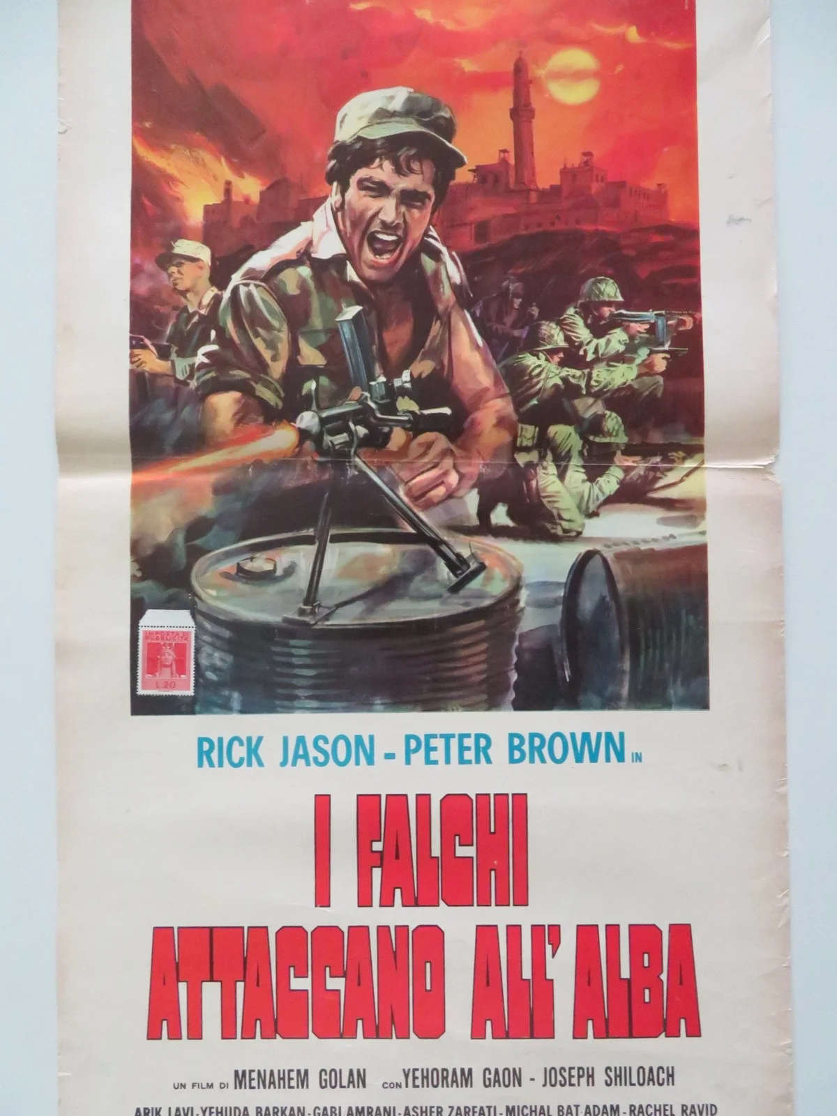 EAGLES ATTACK AT DAWN ITALIAN LOCANDINA POSTER YEHORAM GAON JOSEPH SHILOACH 1970, изображение 3