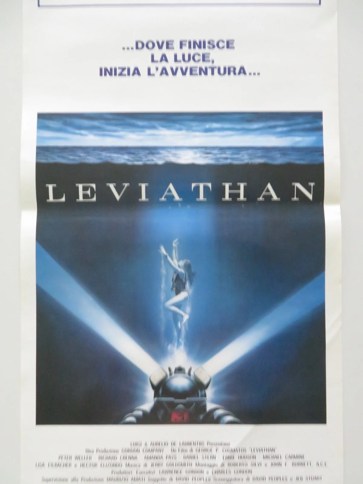 LEVIATHAN ITALIAN LOCANDINA POSTER PETER WELLER RICHARD CRENNA 1989, изображение 3