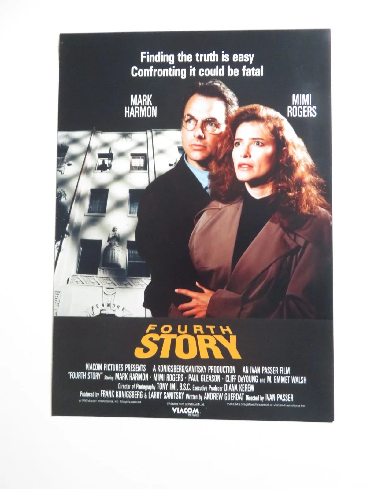 FOURTH STORY PRESS KIT 1991 MARK HARMON MIMI ROGERS, image 3