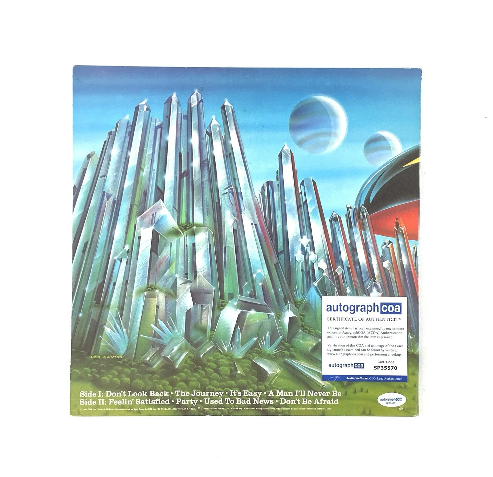 Boston Tom Scholz Signed Autographed Don’t Look Back Vinyl Record Album ACOA 🎸, изображение 5