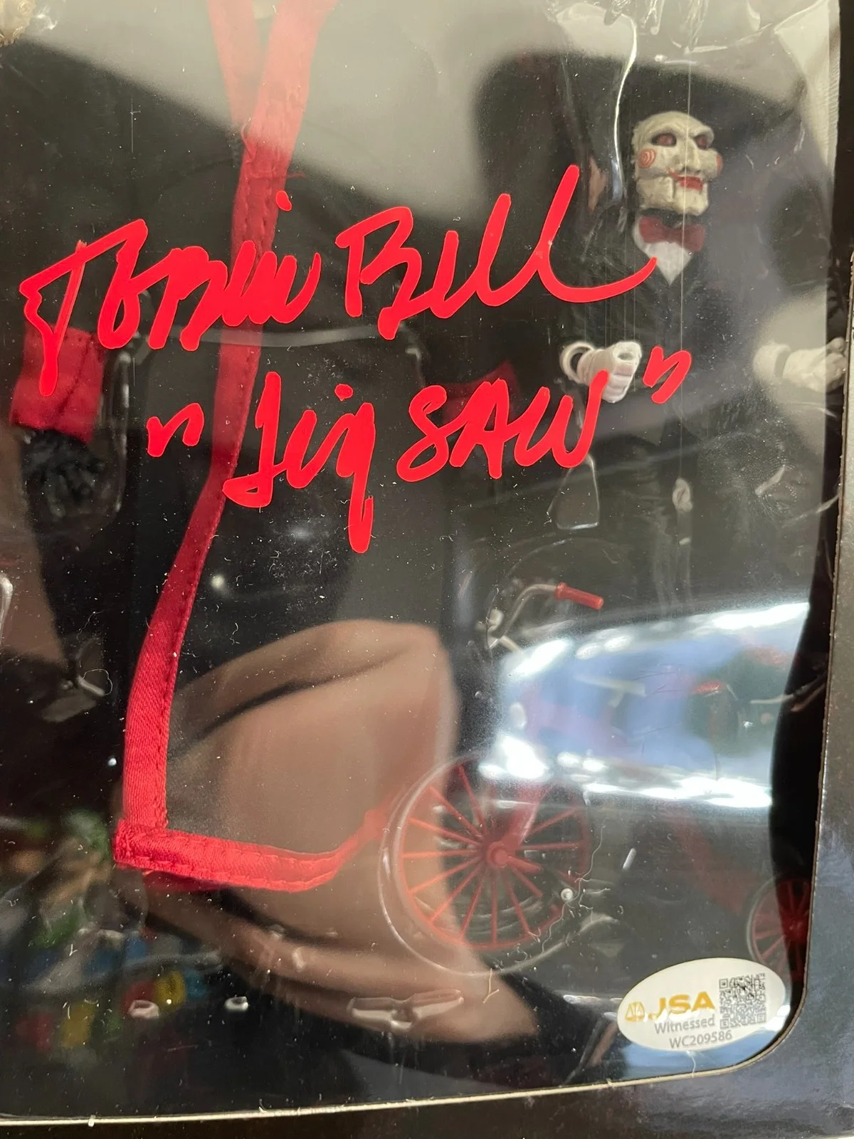 Tobin Bell — Tobin Bell Signed SAW Ultimate Jigsaw NECA Figure Authentic Autograph JSA COA, image 3