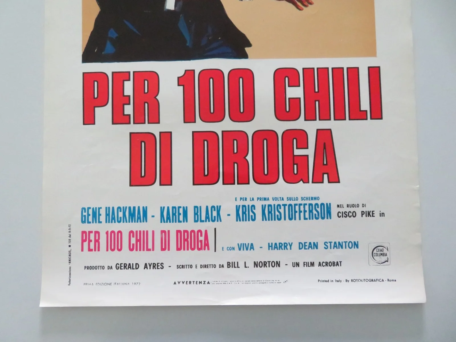 CISCO PIKE ITALIAN LOCANDINA POSTER GENE HACKMAN KRIS KRISTOFFERSON 1972, изображение 4