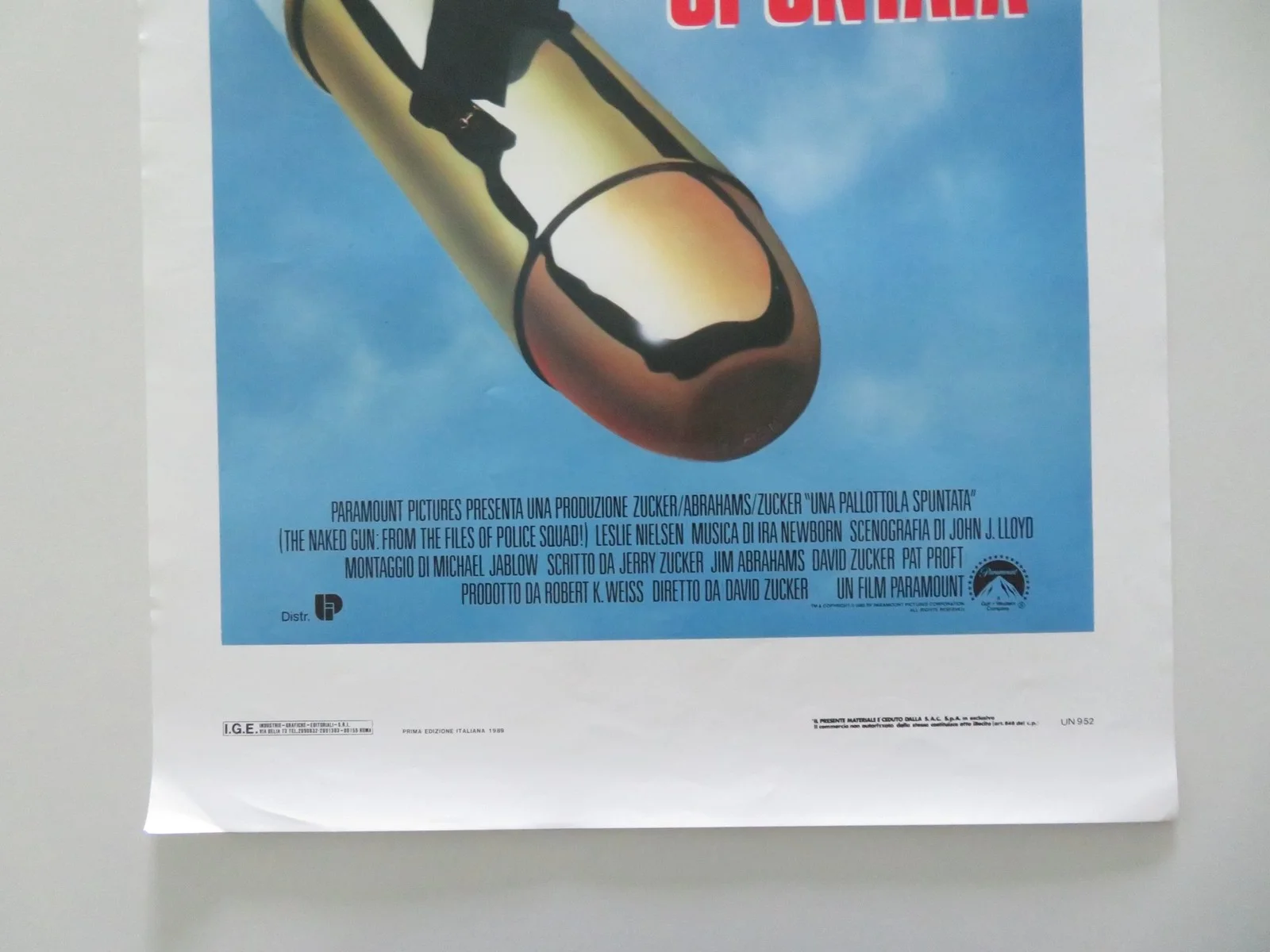 THE NAKED GUN: FROM THE FILES OF POLICE SQUAD! ITALIAN LOCANDINA POSTER 1989, изображение 4