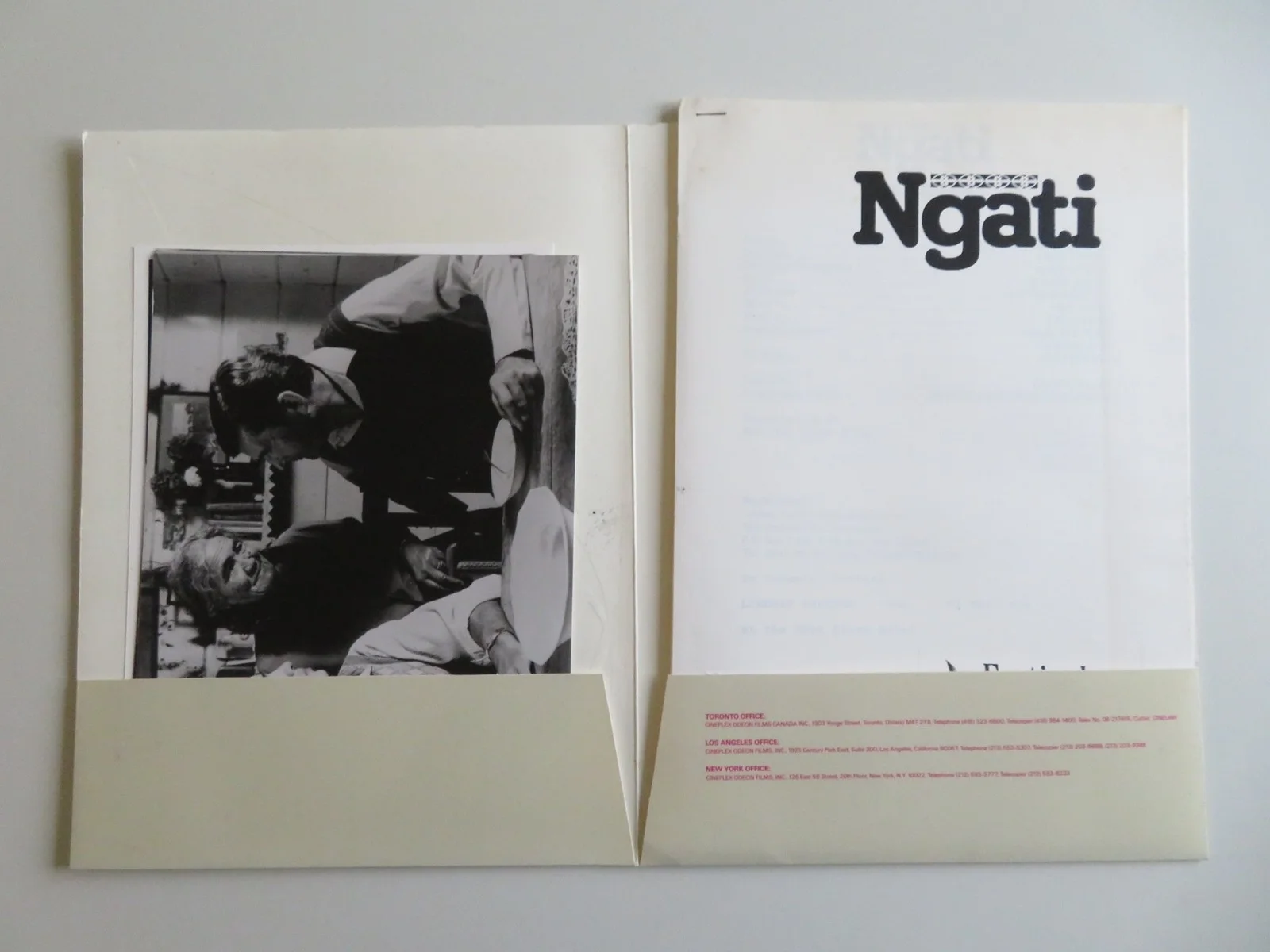 NGATI PRESS KIT 1987 TUTA NGARIMU TAMATI IRANUI HAIG, image 2