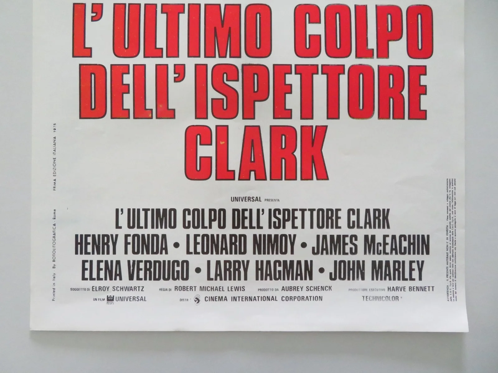 L'ULTIMO COLPO DELL' ISPETTORE CLARK ITALIAN LOCANDINA POSTER HENRY FONDA 1973, изображение 4