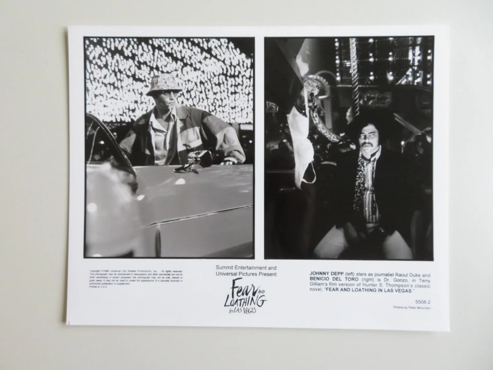 FEAR AND LOATHING IN LAS VEGAS PRESS KIT 1998 JOHNNY DEPP BENICIO DEL TORO, изображение 4