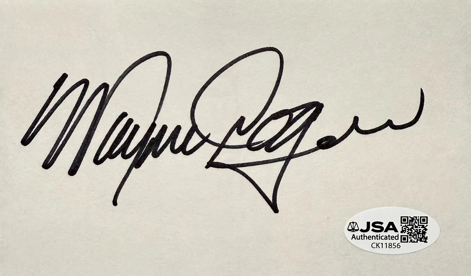 Wayne Rogers — WAYNE ROGERS Autograph Signed 3x5 INDEX CARD M*A*S*H Trapper John JSA CERTIFIED