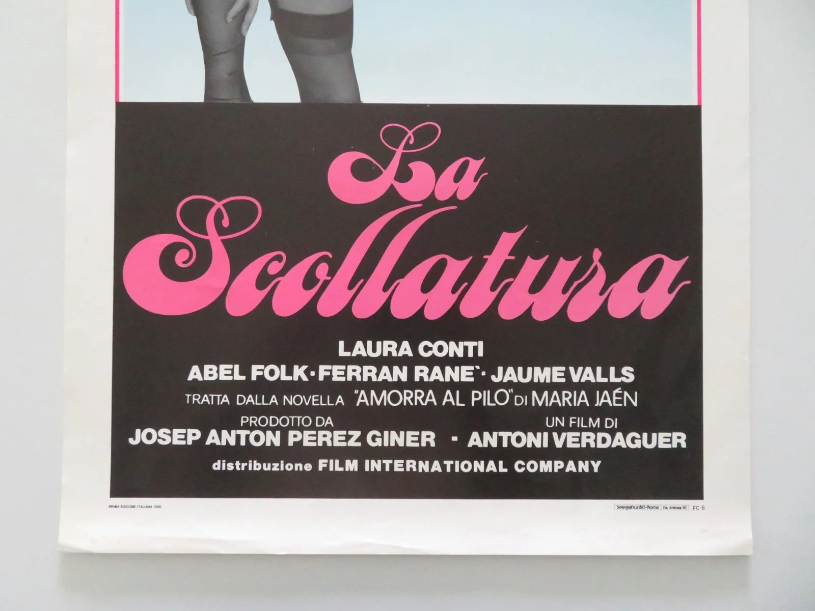 L'ESCOT ITALIAN LOCANDINA POSTER LAURA CONTI ABEL FOLK 1988, изображение 4