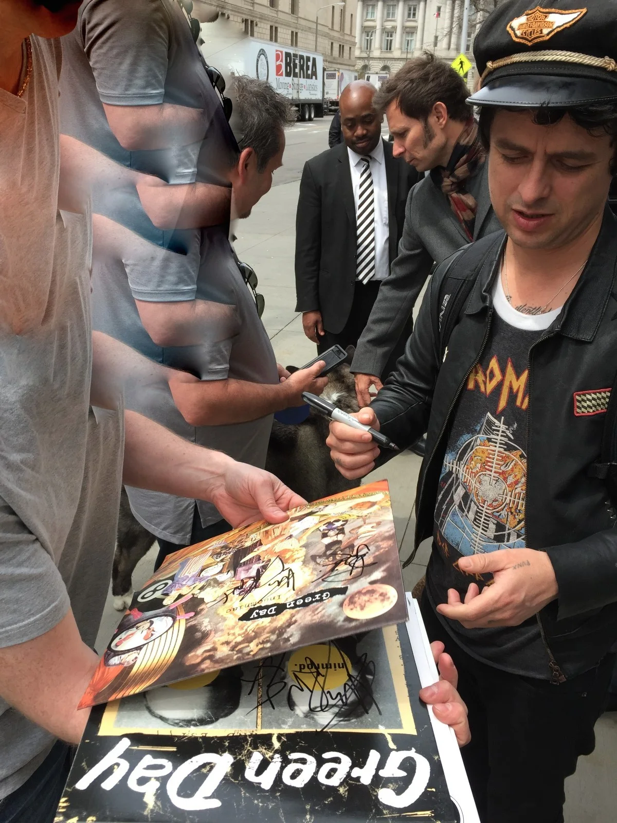 Green Day Signed Insomniac Vinyl Billie Joe Armstrong Mike Dirnt Tre Cool JSA 🎸, изображение 3